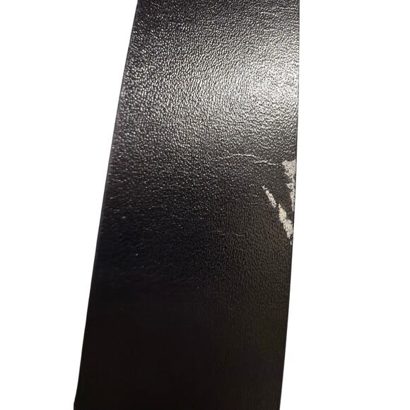Authentic Gucci Black Leather G Logo Belt Silver Buckle Sz 70/28 Italy Vintage main image 6